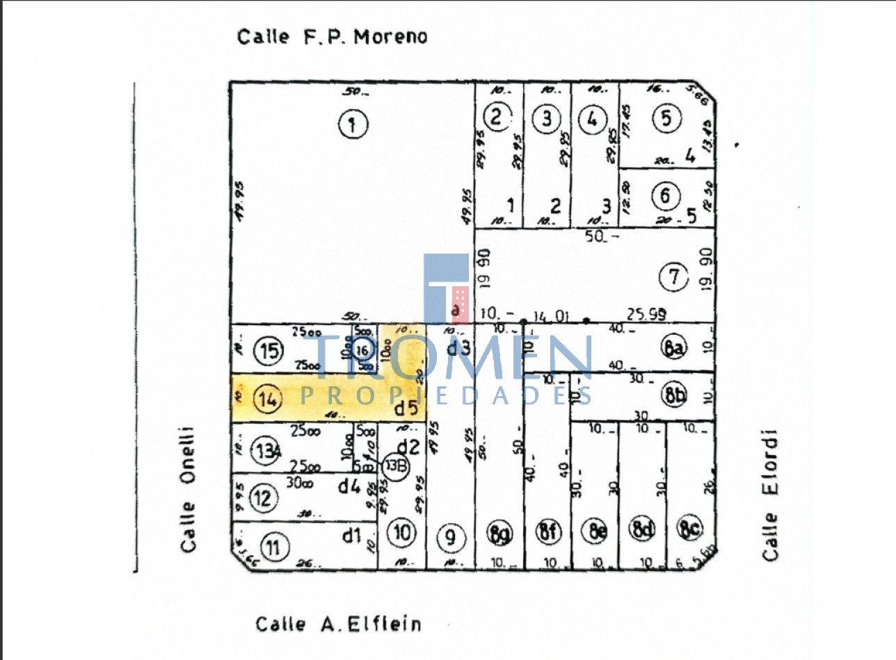 Lote sobre Onelli apto Edificio
